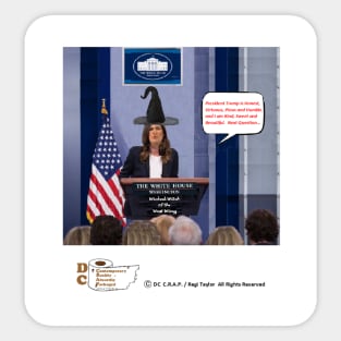 West Wing Witch at the Podium Sticker